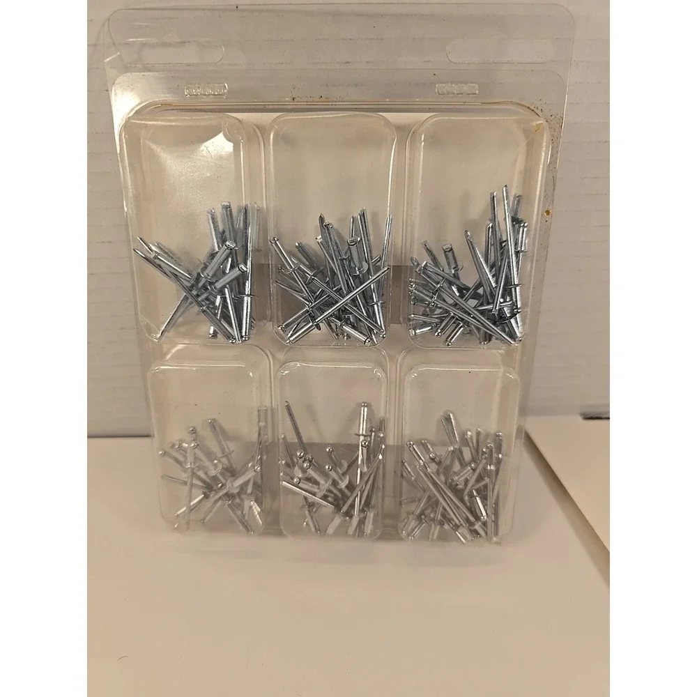 Ace 2014322, 1/8 in. Dia.‎ x 1/8 in. Aluminum, Steel Assorted Rivets 120 pk. FS